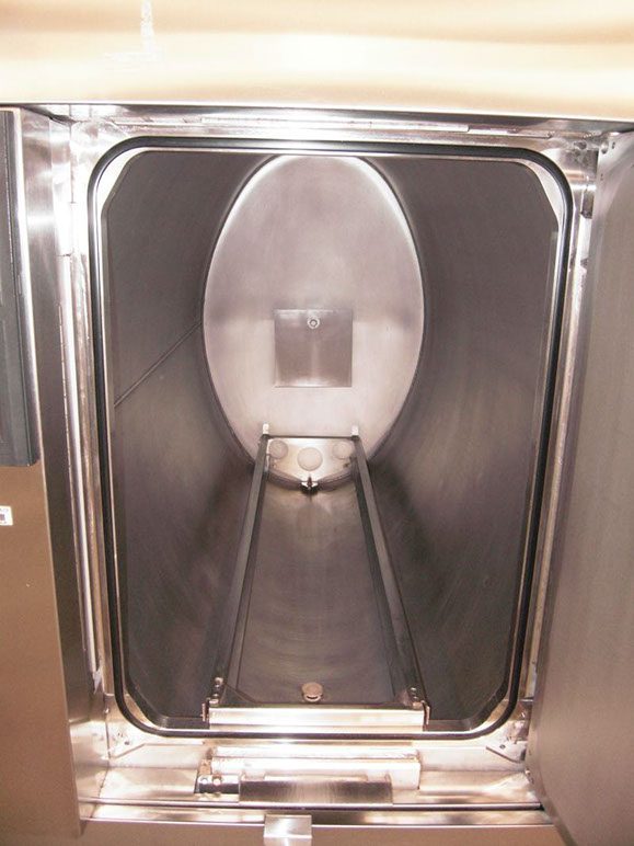 Industrial metal chamber interior